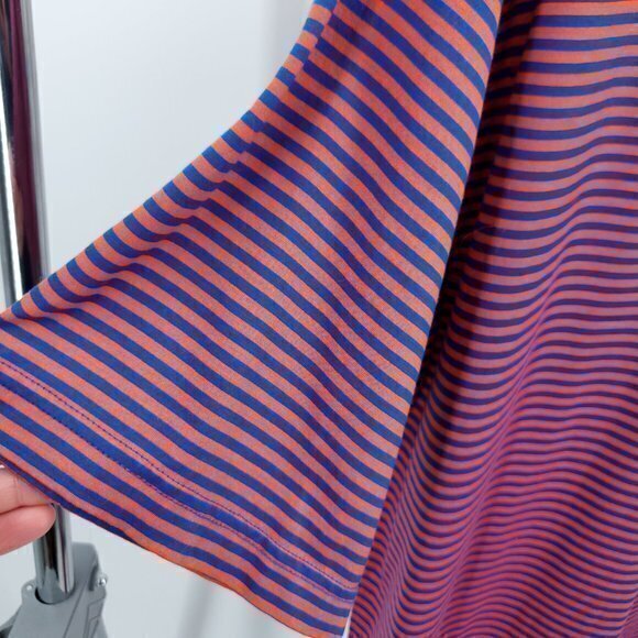 Peter Millar Short Sleeve Polo Striped Red/Blue XL Contrast Collar 100% Cotton - Picture 11 of 16